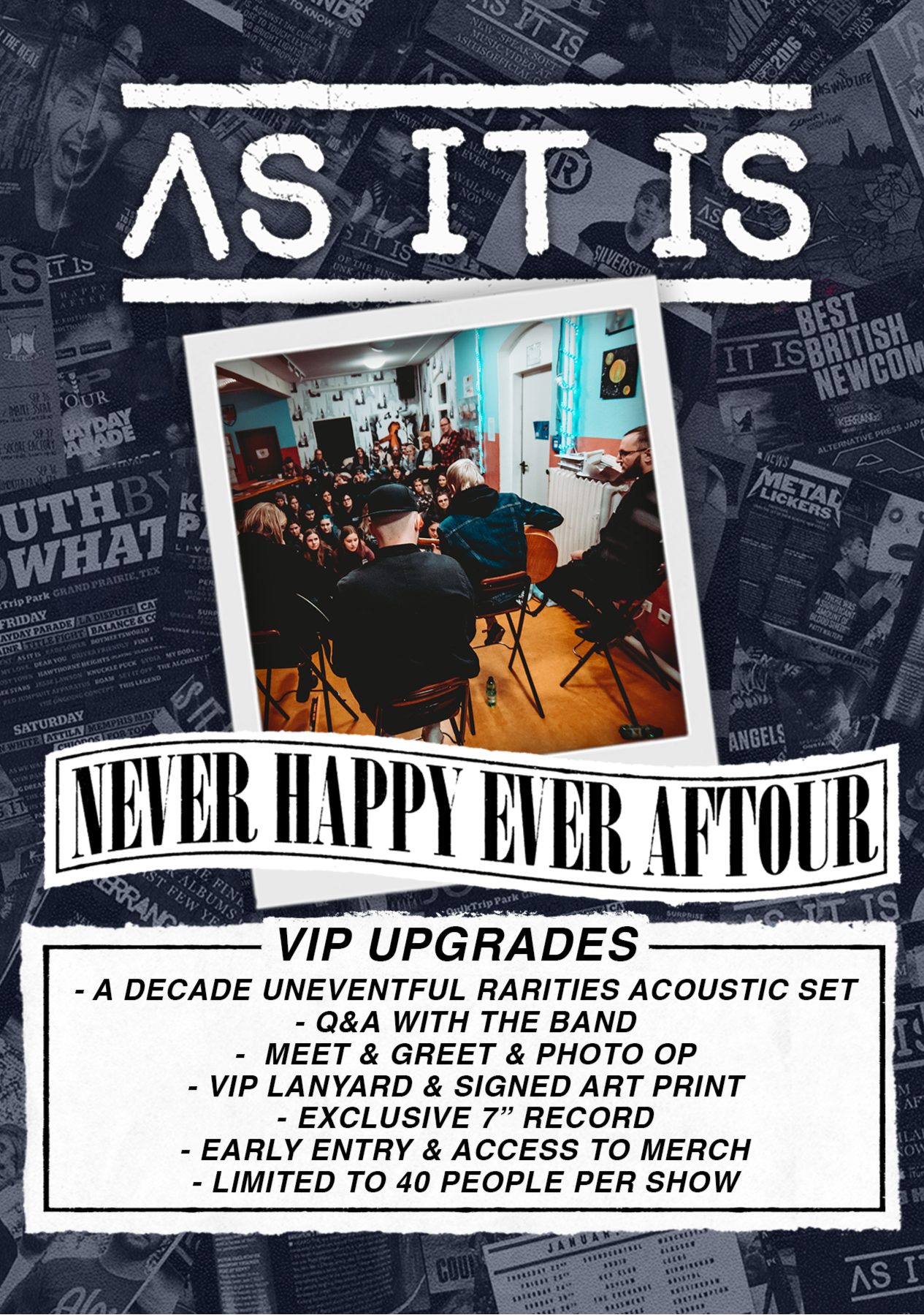 NEVER HAPPY EVER AFTOUR VIP UPGRADE - 24/9 - Birmingham - O2 Academy 2